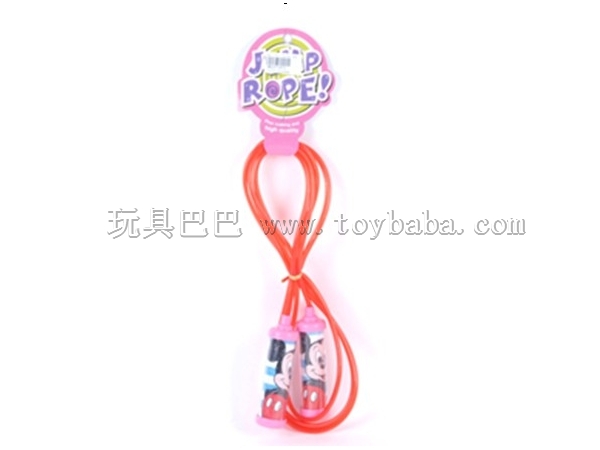 2.3 m transparent mickey red rope skipping