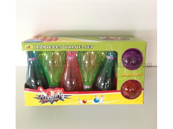 9 inch PVC transparent bowling suit toys
