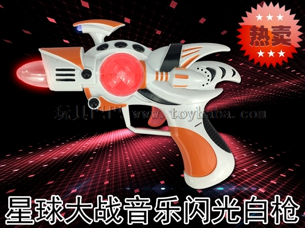 Manufacturer direct selling Star Wars hot selling space gun sound red and blue light double flash toy gun no.8648