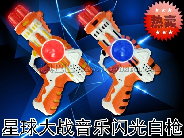 Manufacturer direct selling Star Wars hot selling space gun sound red and blue light double flash toy gun no.8641