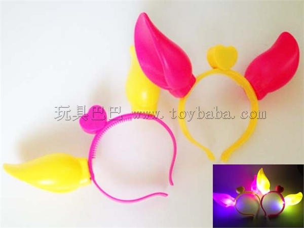 Red blue double horse ear clip (package, yellow powder, orange)
