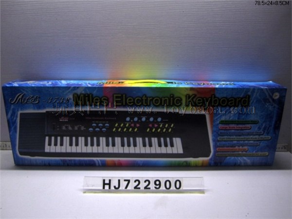 44 key single horn electronic organ black with USB cable