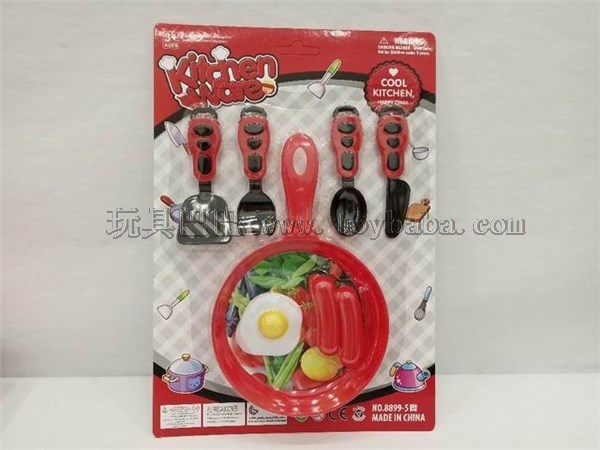 Household simulation tableware and kitchenware suction plate set