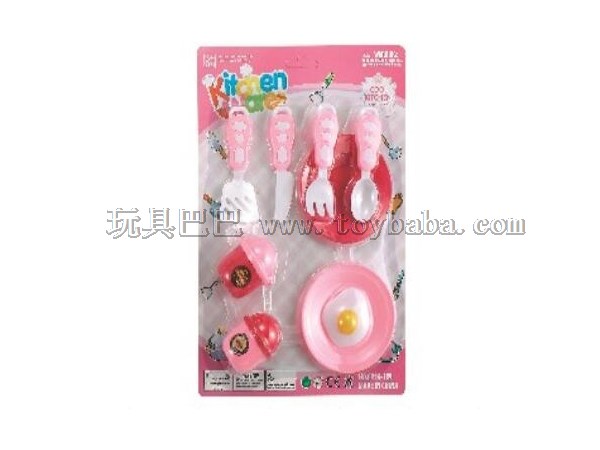 Family tableware kitchenware pink suction board set