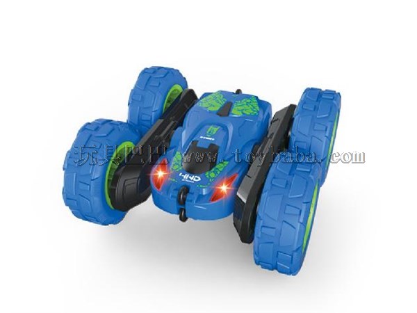 Remote control stunt car with light 360 degree rotation children’s deformation rollover remote control toy car