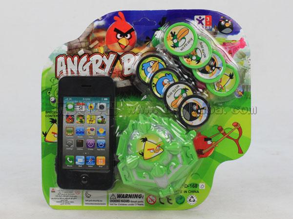 3 watches with apple phone (angry birds design)