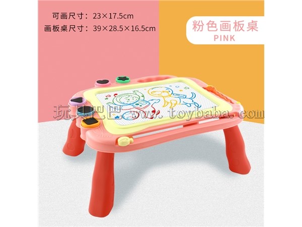 Children’s color magnetic seal three in one drawing board table (Chinese / English version)