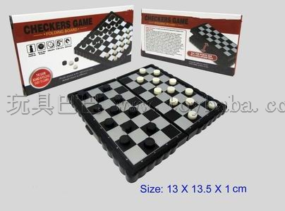Folding magnetic checkers