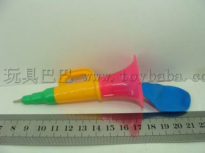 The balloon pen whistle horn