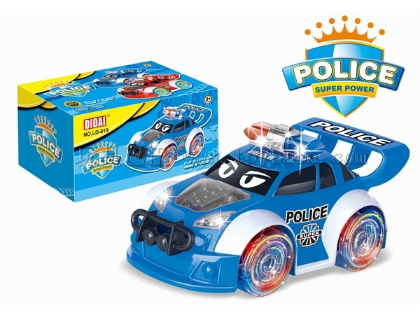 Electric universal cartoon a police car