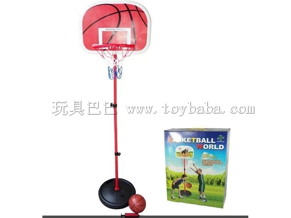 Vertical iron frame basketball stand