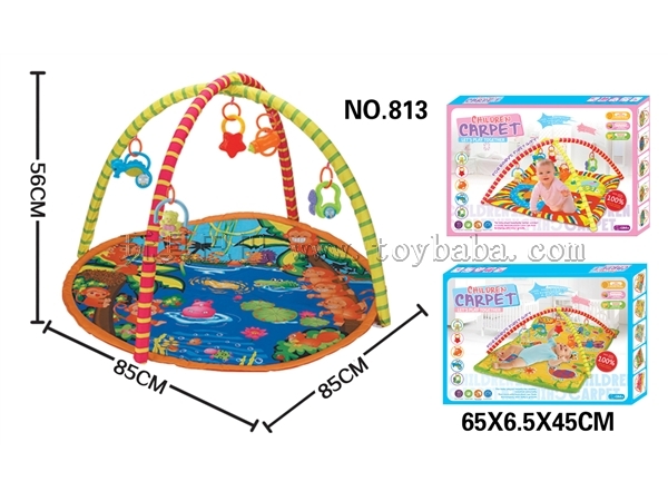Baby fitness stand game blanket (monkey fishing for the moon)