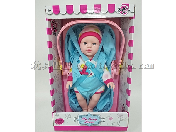 16 inch 12 tone IC doll with cradle backpack doll combination set