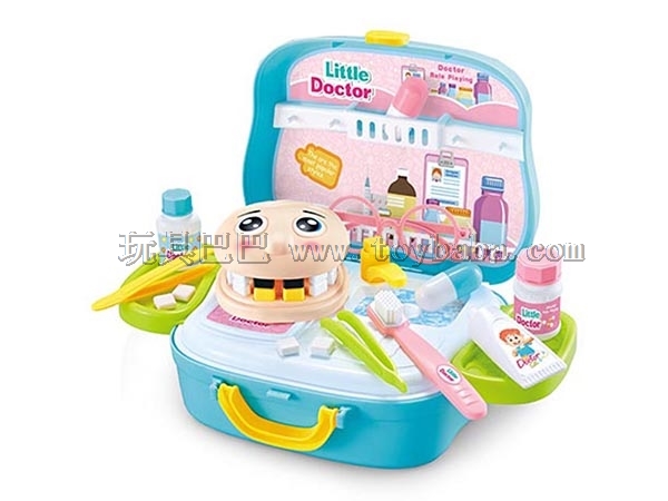 Medical equipment portable suitcase simulation dental medical equipment suit model toy