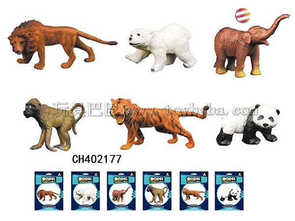 Wild solid animal simulation Mini animal model toys multiple mixed wild animals