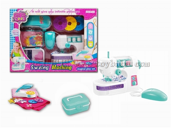Electric light sewing machine + embossing set (4 * AA no bag)