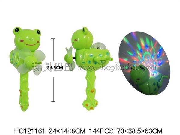 Hand fan frog flash stick with light music