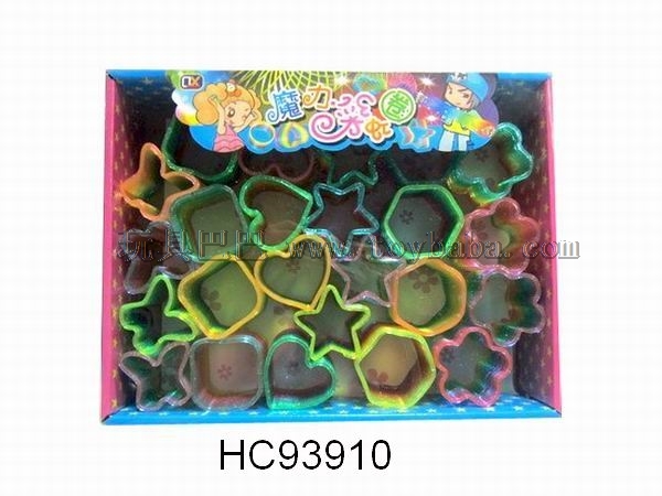 Small rainbow rings of various shapes (24 pieces / box)