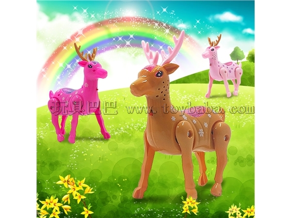 Electric rope Sika Deer light music large simulated animal stall hot selling Chenghai toys