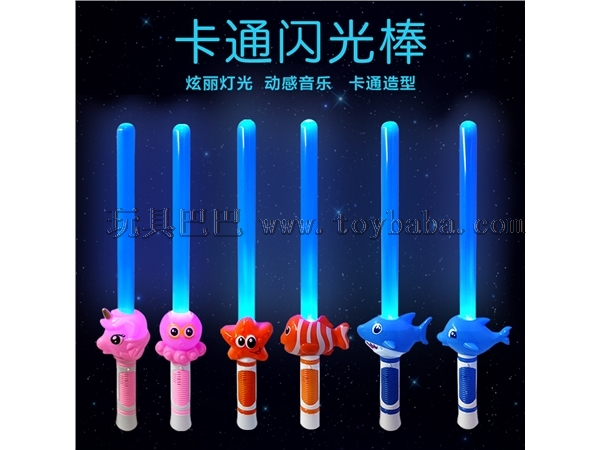 Underwater world flash stick light music dolphin shark Unicorn light stick Chenghai toy wholesale