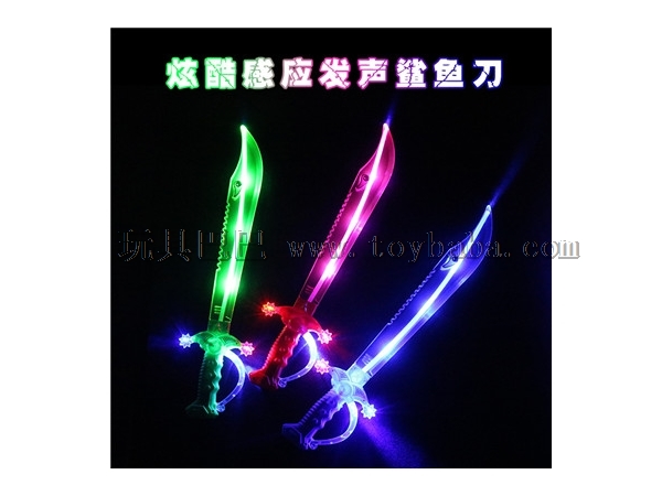 Shark flashing sword toys music shining sword shine voice wholesale stalls sell like hot cakes factory direct sale
