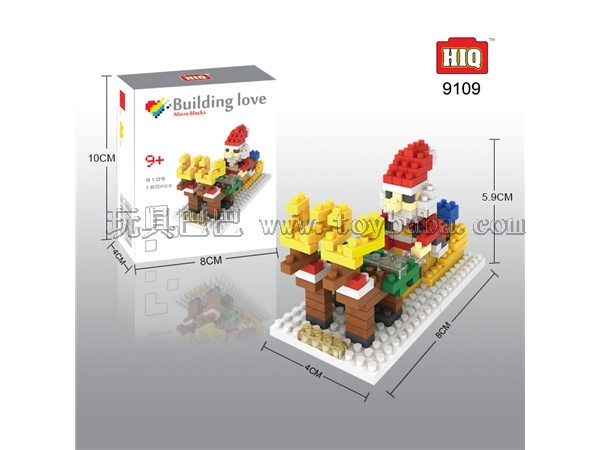 HiQ Longyue plastic miniature small building block Santa Claus diamond small particle building block 180 pieces