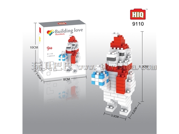 HiQ Longyue plastic miniature small building blocks Christmas White Bear diamond small particle building blocks 140 piec