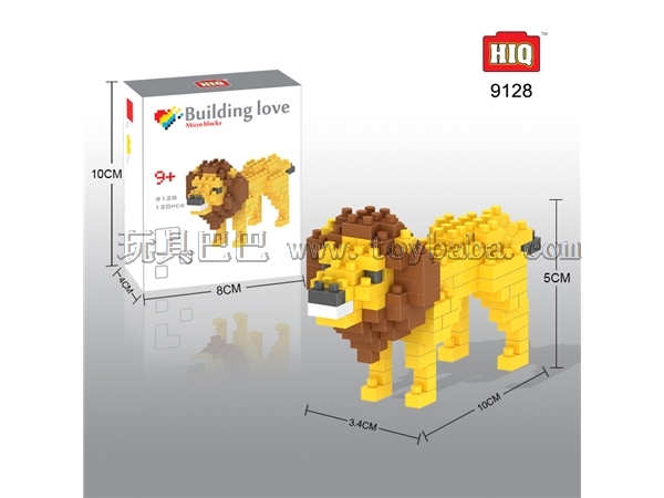 HIQ dragon the tiny building blocks the animal series - 120 pieces of the lion