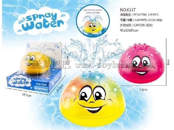 Cross mirror electric water polo with light water spray toy Baba 6117