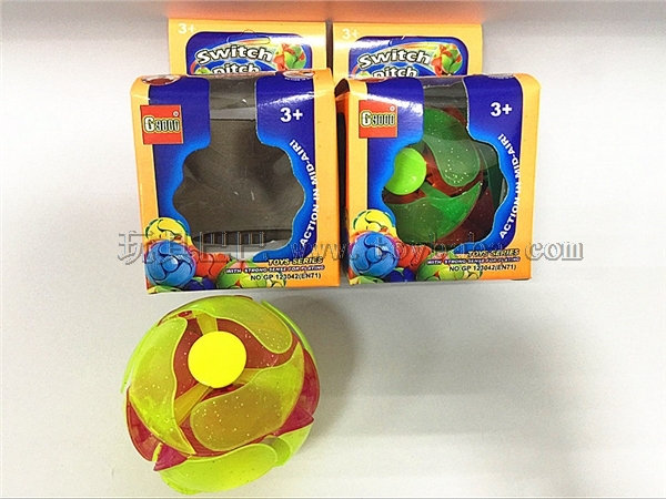 Hand throw color changing ball with lamp (9.5cm)