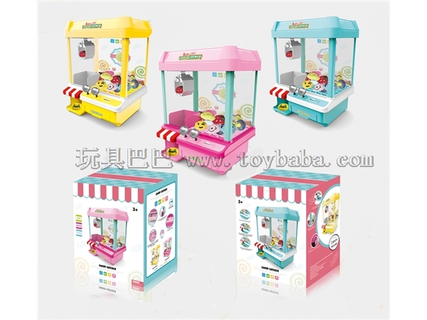 Hot style coin machine catch doll toys manual yellow powder green 3 color combination