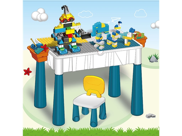 Creative versatile building block tables and chairs versatile robot puzzle block toys