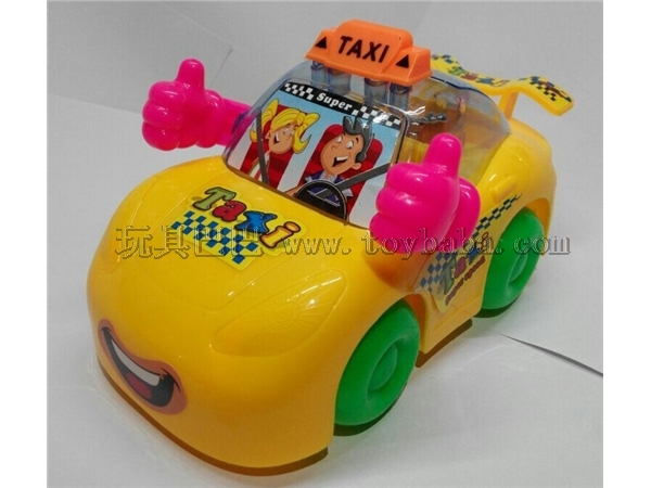 Pull light cartoon taxi (sugar can be loaded)