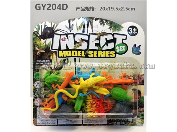 PVC solid color soft glue amphibians and reptiles