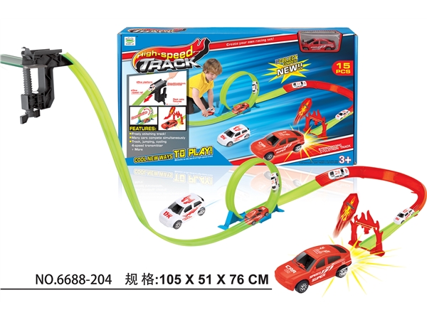 Ejection track toy car