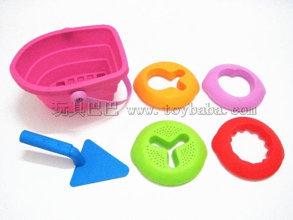 Beach toy set boat bucket sand digging toys + 5 Pack