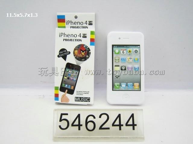 Iphone touch screen mobile phone/angry/small sized photograph projection light music package electricity]