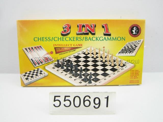 Triad wooden chess