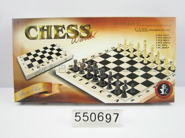 In one wooden chess