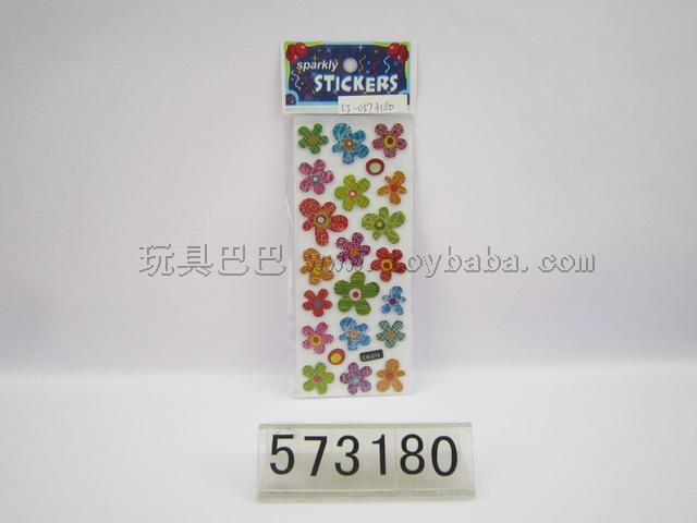 Flowers in laser 3 d stickers