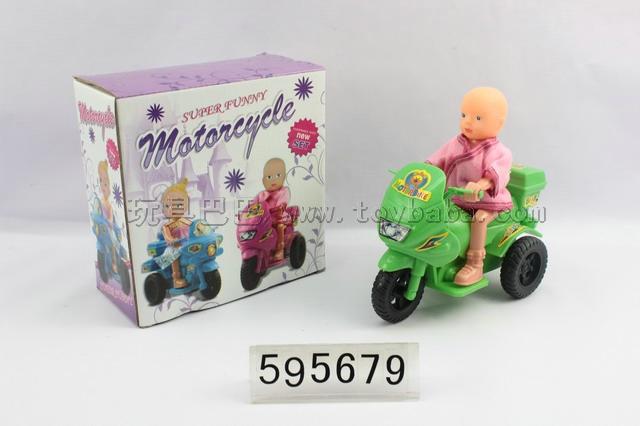 Inertial motorcycle ride doll / 3COLORS