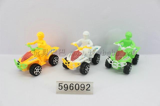 Stay beach motor by people with light/green, white, yellow three colors mixed