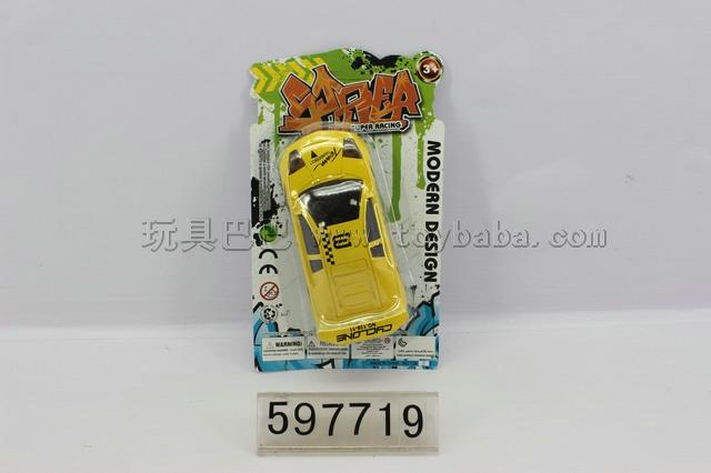 Back pad simulation car / yellow, blue, green