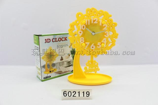 To receive a butterfly type stereoscopic digital swing clock