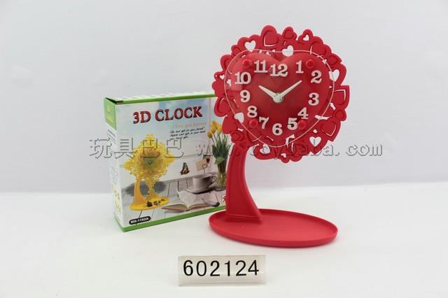 To receive a peach blossom type stereoscopic digital clock