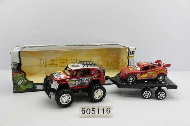 Inertia toy standard suv pulling the general mobilization standard car/red yellow