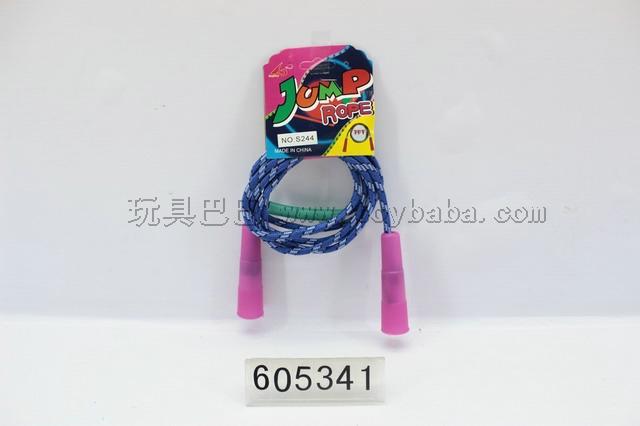 Small plastic handle rainbow rope skipping