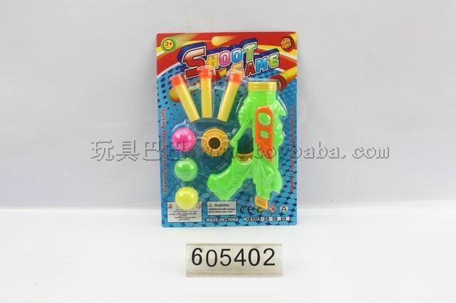 Table tennis / 3 colors mixed soft play toy gun