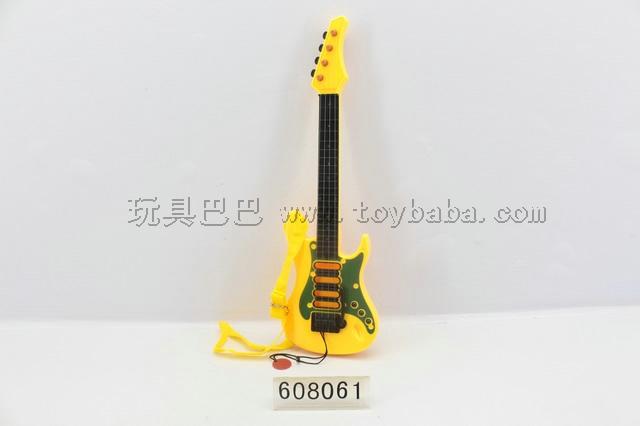 Solid color cartoon guitar