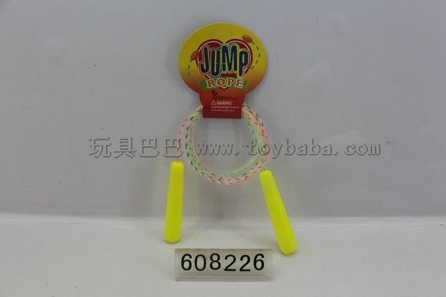 Solid color rainbow rope skipping handle
